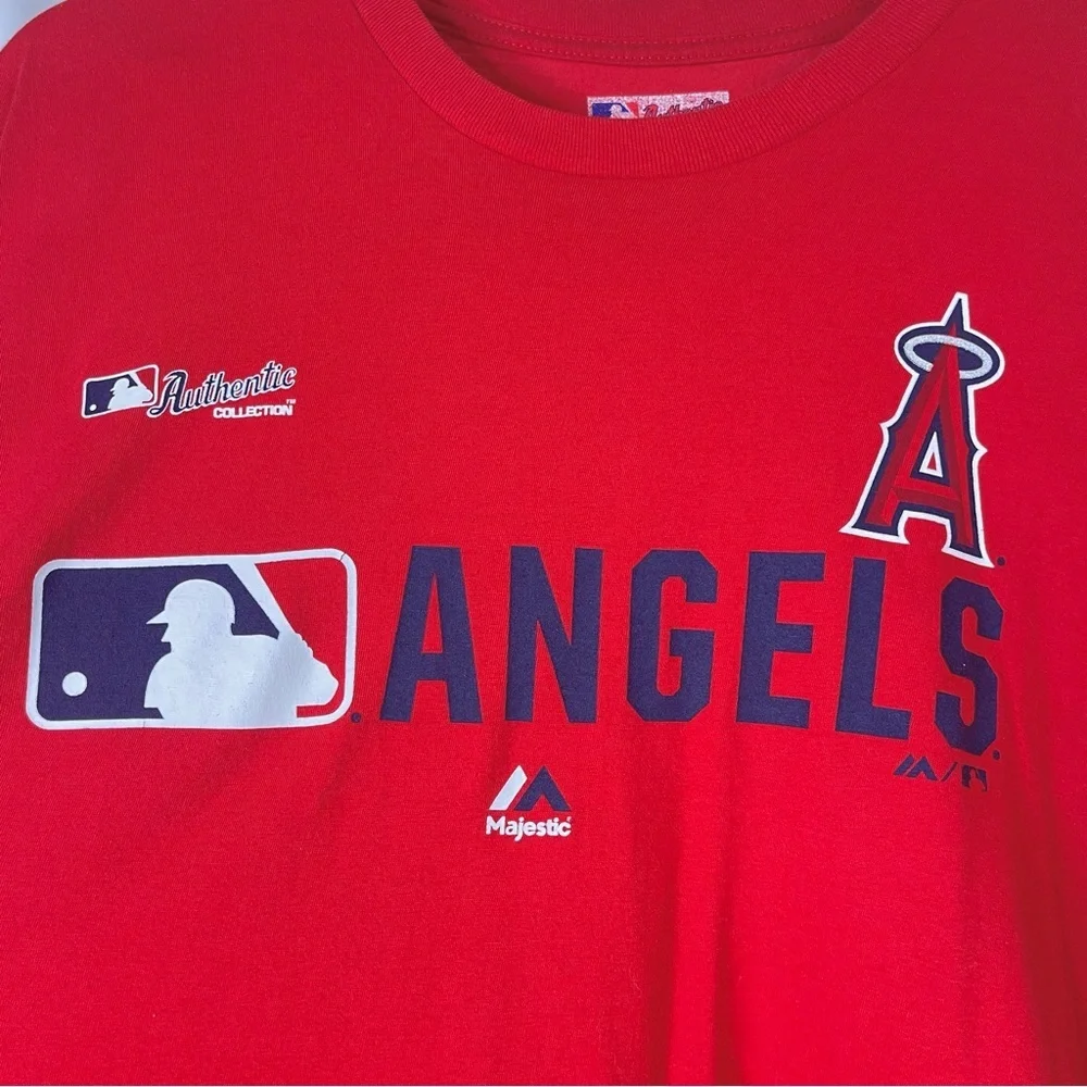 Majestic LA Angels Men's Large Short Sleeve Graphic Tee MLB Logo